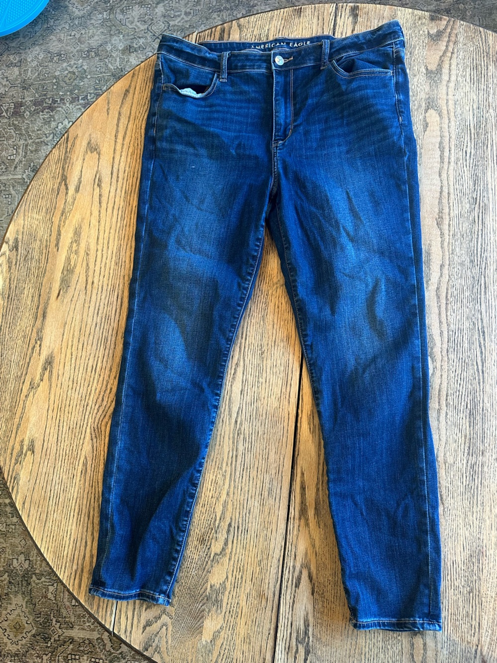 American Eagle Outfitters women’s cropped Skinny Jeans in Dark Blue Wash sz 16L